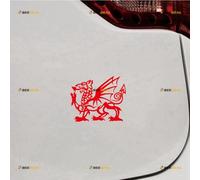 Wales Red Dragon Celtic Knot Sticker Decal Vinyl Welsh Y Ddraig Goch - Red 15.2cm - for Car Boat Laptop Cup No Background Die-Cut