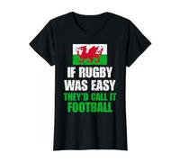 Wales Rugby Rivalry Humor Dragon Design Value Graphic T-Shirt, Women, Black, S