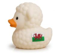 Wales Sheep Rubber Duck 8.5cm Novelty Bath Toy - Cute Welsh Sheep Duck Character Bath Toy with Soft Rubber Body, Floating Water Toy for Kids & Adults, Fun Welsh Souvenir Gift and Bathroom Decoration