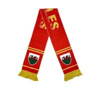 Wales Shield Supporters Scarf| Premium Knitted Welsh Fan Scarf with Shield Emblem | Soft, Warm & Durable Winter Accessory for Rugby & Football Matches, Festivals & National Events| Welsh Souvenir Gift