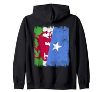 Wales Somalia Half Flag Welsh Somali Pride Zip Hoodie