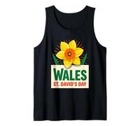 Wales St Davids Day Daffodil Design Tank Top