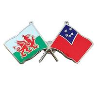 Wales & Taiwan Flags Friendship Courtesy enamel Lapel Pin Badge T786