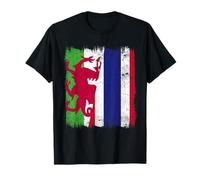 Wales Thailand Half Flag Welsh Thai Roots T-Shirt