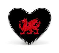 Wales Welsh Custom Brooch Pin Heart Lapel Pins Tie Suit Dress Accessories for Men Women Wedding Birthday