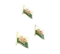 Wales Welsh Cymru Red Dragon Metal Enamel Country Flag Pin Badge Pack of 3