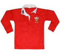 Wales Welsh Cymru Rugby Shirts for Boys and Girl by Active wear Size 22,to 33 (32, RED/White Color)
