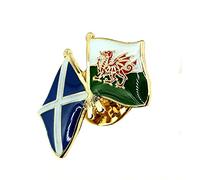 Wales Welsh Cymru Scotland Scottish Saltire United Kingdom UK Friendship Metal Country Flags Pin Badge
