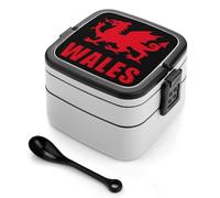 Wales Welsh Dragon Bento Lunch Box Adults with Compartments Handle Food Containers 1000ml