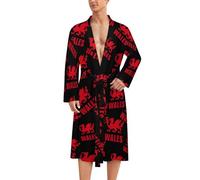 Wales Welsh Dragon Classic Bathrobe Loungewear Dressing Gown Womens Men Spa Hotel Sleep S