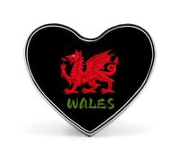 Wales Welsh Dragon Cute Brooch Badge Heart Shape Pin Hat Clothing Jewelry Accessories Gifts for Wedding Party