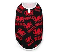 Wales Welsh Dragon Dog And Cat Clothes Pet Summer Sleeveless T Shirt Basic Vest L