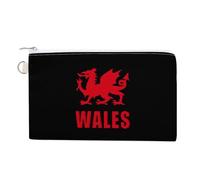 Wales Welsh Dragon Portable Canvas Coin Purse Fashion Pencil Case Travel Makeup Bag