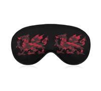 Wales Welsh Dragon Red Camouflage Sleep Eye Mask Night Shade Cover Soft Adjustable for Travel Naps