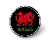 Wales Welsh Dragon Round Brooch Pin Lapel Pins Tie Suit Dress Accessories Wedding Birthday for Men Women