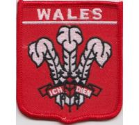 Wales Welsh Feathers Ich Dien Flag Embroidered Patch Badge by 1000 Flags
