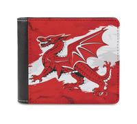 Wales Welsh Flag Printed Bifold Wallet with Hidden Compartments Pocket Money and Credit Card Holder for Men Women