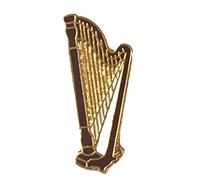Wales Welsh Harp Gold Plated Small Enamel Lapel Pin Badge (T708)