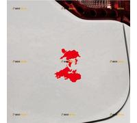 Wales Welsh Map Dragon Silhouette Sticker Decal Vinyl - 2 Pack Red 10.2cm - for Car Boat Laptop Cup No Background Die-Cut