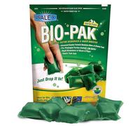 Walex Bio-Pak Black Holding Tank Deodorizer & Waste Digester Drop-Ins - Advanced Enzyme Formula for Rapid Breakdown of Waste & Paper, Removes Odors & Cleans Tank; Alpine Fresh, 10-Pack