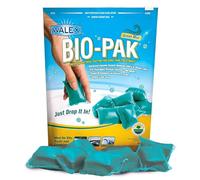 Walex Bio-Pak RV Marine Natural Enzyme Black Holding Tank Deodorizer Drop-Ins, Camper, Boat, Camping Cassette Toilet Pods, Ocean Mist, 10 Pack