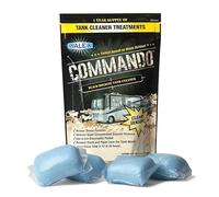 Walex Commando RV Black Holding Tank & Sensor Cleaner - Eliminates Waste & Paper Buildup, Restores Sensor Function, Lubricates Valves & Seals, Advanced Enzyme Formula; Dissolvable Packets, 4 Count