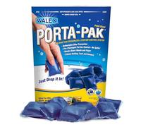Walex Porta-Pak RV Marine Black Holding Tank Deodorizer Drop-Ins, Camper, Boat, Camping Cassette Toilet Cleaner Tablets Pods, Fresh, 10 Pack