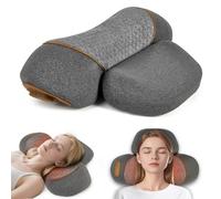 WALFITE 3-in-1 Neck Massager Pillow with Heating & Cervical Traction, Ergonomic Cervical Pillow for Neck Back Shoulder Pain Relief, Rechargeable Neck Pillow
