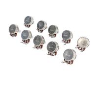 Walfront 10 Pcs Guitar Potentiometer 25K Ohm Electric Bass Guitar Pots Replacement Standard Sound Taper with 18mm Shaft for Volume Tone Control (A25K)