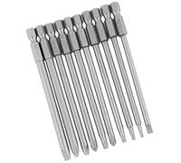 Walfront 10PCS Magnetic Screwdrivers Bits Set, S2 Steel 1/4 Hex Shank, Slotted Cross Security Star Head with Magnetic Hold for Professional DIY Maintenance