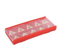 Walfront 10pcs Triangular Tungsten Steel TCMT 16T304 Triangular Tungsten Steel Carbide Insert Turning Inserts for CNC Turning Tool