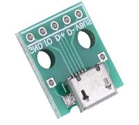 Walfront 10Pcs USB to DIP Board, USB C Micro USB Breakout Board, 2.54mm Pitch Female Adapter Board