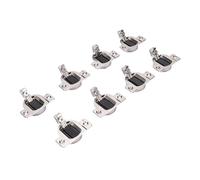 Walfront 110 Degrees Self Closing Compact Hinge Zinc Alloy Screw On Cabinet Hinge 8 Pack 110 Degree Opening Embedded Design for Cabinet Door Replacement Kitchen Bathroom Storage