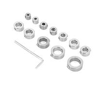 Walfront 12PCS Drill Bit Drill Depth Stop Collar Set Stainless Steel 3-16mm Drilling Limit Rings with Hex Wrench for Woodworking Metalworking Repair