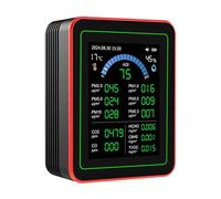 Walfront 18 in 1 Air Quality Meter, Semiconductor Technology, Real-time Data Display, Indoor Battery Powered, HCHO TVOC CO2 PM2.5 PM10 Temp Humid Detect Tester Large Screen