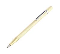 Walfront 1Pc Carbide Tip Scriber Etching Pen Carve Engraver Scriber Tool for Glass/Ceramics/Metal Sheet, Portable Pocket Pen-Like Scriber with Clip (Gold)