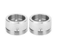 Walfront 2 Pcs Stainless Steel Heat Valve Adapter Set M30 X 1.5 with Vertical Striped Grip for Thermostat RA Adapters