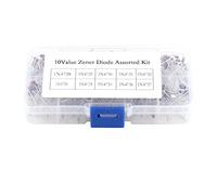 Walfront 200pcs 10Values 1W Zener Diode Assortment Kit with Clear Box 1N4728~1N4737