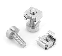 WALFRONT 20Pcs Set M6*16 Network Cabinet Cage Nut Captive Caged Screw Rack, Cage Nuts Assortment Kit for Railway, Vehicles, Network Cabinets (M5*20(20PCS))