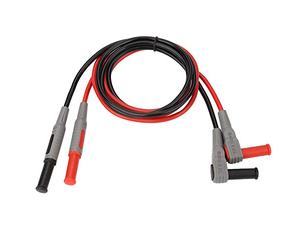Walfront 2PCS Banana Wire Plug, P1033 4mm Banana Plug Test Lead Injection Molded Right Angle to Straight Multimeter Electrical Test Wire Adapter Connectors 1M(3.3ft)