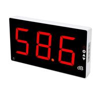 Walfront 3 Inch LCD Digital Decibel Meter 30-130dB Wall Mount Sound Level Meter with Flashing Light Alarm for Classroom Office KTV