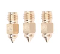 Walfront 3 Pcs Brass Nozzle 0.4mm for Ender 5 High Hardness Hotend Nozzle Replacement Smooth Flowing Speed Printing for PLA ABS PETG Up to 572℉