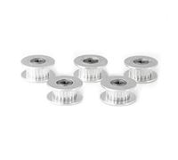 Walfront 3D Printer Timing Pulley Set, Aluminium 2GT Pulleys, 3mm/5mm Bore Wheel, 16/20 Teeth or Toothless for 6mm/10mm Belts, W6mm, 20T, Bore 3, Toothed, Pack of 5