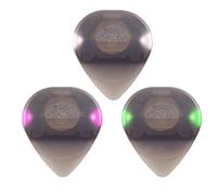 Walfront 3PCS Light Up Guitar Picks LED Glowing Picks Colourful Illuminated Guitar Plectrum ABS White Green Purple for Acoustic Electric and Bass Guitar
