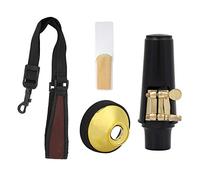 Walfront 4 in 1 Alto Saxophone Accessory Set, Saxophone Mute Silencer and Neck Strap for Musicians