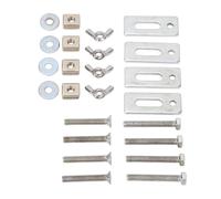 Walfront 4 Pcs T Track Mini Hold Down Clamp M6 Nut Zinc Aluminum Alloy T Track Clamp Engraving Machine Fixture with Adjustable Screws