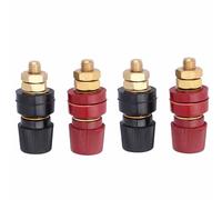 WALFRONT 4Pcs 555 Terminal Binding Post Brass Stud M8 Battery Terminal Power Junction Post Connectors for Battery Ground Connections