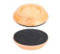 Walfront 4Pcs Beech Wood Piano Caster Cups, Anti-Skid Piano Foot Pads, Shock Absorbing Accessories for Upright (Wood Color)