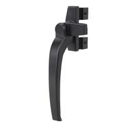 Walfront 4Pcs Casement Locking Handles, Aluminum Alloy Window Locks for Sliding Doors, Enhanced Security and Versatile Use for Internal and External Windows (Black)