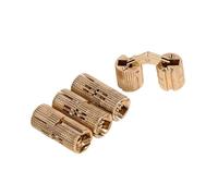 WALFRONT 4pcs Copper Drum Hinges, Heavy Duty Concealed Hinges for Projects, 180 Degree Opening Angle, Lightweight Caravan Furniture (12mm)